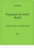 NGR7894 POPULATION & GLOBAL HEALTH LATEST EXAM WITH RATIONALES 2024.p