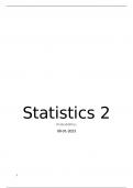 Statistics summary to pass the course!