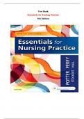 Essentials for Nursing Practice 9th Edition Test Bank By Patricia A. Potter, Anne Griffin Perry,  Amy Hall, Patricia Stockert | Chapter 1 – 40, Latest - 2024|