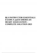 BLS INSTRUCTOR ESSENTIALS EXAMS A and B AMERICAN HEART ASSOCIATION 2024 (GRADED)
