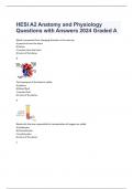  HESI A2 Anatomy and Physiology Questions with Answers 2024 Graded A