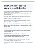 2024 Latest DoD Annual Security Awareness Refresher