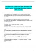 Electrical Level 3 Module 1 Load Calculations and Branch Feeder Circuits Questions And Answers. 100% Accurate