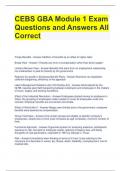 Bundle For CEBS GBA Exam  Questions with Correct Answers