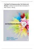 Test Bank For Entrepreneurship: The Practice and  Mindset 1st Edition by Heidi M. Neck Christopher P.  Neck ,Emma L. Murray