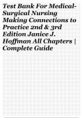 Test Bank For Medical-Surgical Nursing Making Connections to Practice 2nd & 3rd Edition Janice J. Hoffman All Chapters | Complete Guide