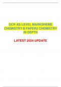 OCR AS LEVEL MARKSHEME CHEMISTRY B PAPER 2 CHEMISTRY IN DEPTH  LATEST 2024 UPDATE