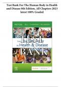 Test Bank For The Human Body in Health and Disease 8th Edition by Patton||ISBN NO-||ISBN NO-||All Chapters Covered