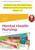 TEST BANK For Davis Advantage for Neeb's Mental Health Nursing, 6th Edition By Linda M. Gorman, Robynn Anwar, Verified Chapters 1 - 22, Complete Newest Version