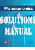 SOLUTIONS MANUAL for Microeconomics 12th Edition by David Colander. ISBN 9781266393167
