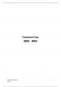 Thomas More - Contract Law - Comprehensive Summary + How-To solve scenarios