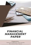Thomas More - Financial Management - Paper