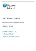 Pearson Edexcel GCSE In Turkish (1TU0) Paper 4F: Writing in Turkish MS 2023