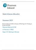 Pearson Edexcel GCSE In Persian (1PN0) Paper 4F: Writing in  Persian MS 2024