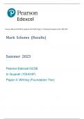 Pearson Edexcel GCSE In Gujarati (1GU0/4F) Paper 4: Writing (Foundation Tier) MS 2023