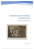 Summary Built Heritage Conservation