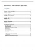 Basiskennis taalonderwijs - samenvatting begrippen per hoofdstuk 