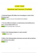 CCHT TEST Questions and Answers (2024 / 2025) (Verified Answers)