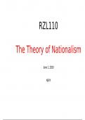 RZL110 The Theory of Nationalism June 1, 2020 NEVY
