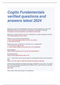 Cogito Fundamentals verified questions and answers latest 2024