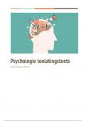Samenvatting Psychologie Toelatingstoets (numerus fixus)