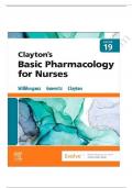 Test bank for claytons basic pharmacology for nurses 19th edition mmupdm 2023-2024 Latest Update