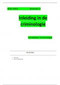 Inleiding in de  criminologie  Schakeljaar Criminologie