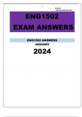 ENG1502 JANUARY EXAMINATION ANSWERS 2024