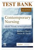 Test Bank for Contemporary Nursing: Issues, Trends, & Management 9th Edition by Barbara Cherry ISBN:9780323776875 Chapter 1-28| Complete Guide . A+