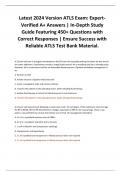 Latest 2024 Version ATLS Exam: Expert-Verified A+ Answers | In-Depth Study Guide Featuring 450+ Questions with Correct Responses | Ensure Success with Reliable ATLS Test Bank Material.