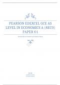 PEARSON EDEXCEL AS LEVEL IN ECONOMICS A PAPER 1 QUESTION PAPER AND MARK SCHEME JUNE 2023