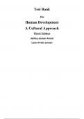 Test Bank For Human Development A Cultural Approach 3rd Edition By Jeffrey Jensen Arnett, Lene Arnett Jensen (All Chapters, 100% Original Verified, A+ Grade)