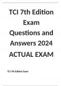 TCI 7th Edition Exam Questions and Answers 2024