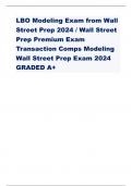 LBO Modeling Exam from Wall  Street Prep2024/ Wall Street  Prep Premium Exam Transaction Comps Modeling  Wall Street Prep Exam2024  GRADED A+