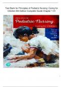 Test Bank For Principles of Pediatric Nursing Caring for Children, 8th Edition by Cowen Chapter 1-31