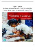 Test Bank For Principles of Pediatric Nursing Caring for Children, 8th Edition by Cowen Chapter 1-31| NEW