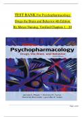 TEST BANK For Psychopharmacology: Drugs, the Brain, and Behavior, 4th Edition By Meyer Nursing, Verified Chapters 1 - 20, Complete Newest Version
