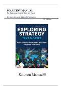 Solution Manual for Exploring Strategy Text And Cases 13th Edition Gerry Johnson, Richard Whittington||ISBN NO:10,1292282452||ISBN NO:13,978-1292282459||All Chapters||Complete Guide A+.