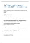 OATRetake maternity exam 2024 with 100% correct answers