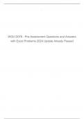 WGU D076 - Pre-Assessment Questions and Answers with Excel Problems 2024 Update Already Passed 