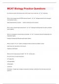 MCAT Biology 480 Practice Questions And Answers|61 Pages