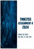 TMN3703 Complete 2024 Package| Exam Pack & Assignments 1,2,3,4