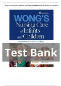 Test bank for wong s nursing care of infants and children 12th edition by marilyn j hockenberry elizabeth a duffy karen