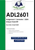 ADL2601 Assignment 1 (QUALITY ANSWERS) Semester 1 2024 (666189)