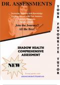 SHADOW HEALTH  COMPREHENSIVE  ASSESSMENT Latest Updated A+ Guide Solution