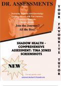 SHADOW HELATH ( EXAM QUESTIONS &ANSWERS GRADED A ) EVERYTHING YOU NEED TO PASS SHADOW HEALTH
