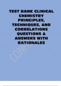 TEST BANK CLINICAL CHEMISTRY PRINCIPLES TEST BANK CLINICAL CHEMISTRY PRINCIPLES