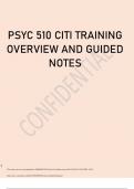 PSYC 510 CITI TRAINING OVERVIEW AND GUIDED NOTES.