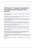 CAIA Level 1 - Chapter 3 Quantitative Foundations Exam Questions and Answers