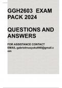GGH2603 Exam pack 2024 (The interpretations of  maps and aerial photographs)